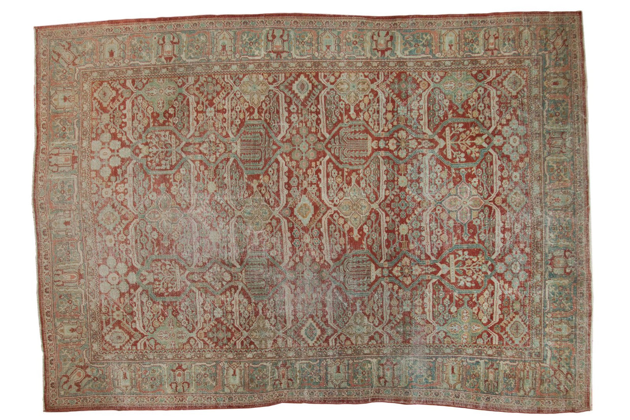 8.5x12 Vintage Distressed Mahal Carpet // ONH Item ee003578
