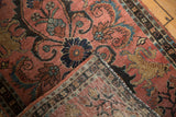 Antique Lilihan rug corner revealing prancing Manticore motif and hand-knotted foundation.
