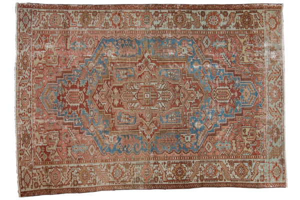 Vintage Distressed Karaja Carpet / ONH item ee003586