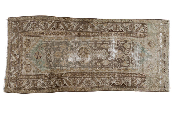 3.5x7 Vintage Distressed Hamadan Rug Runner // ONH Item ee003587