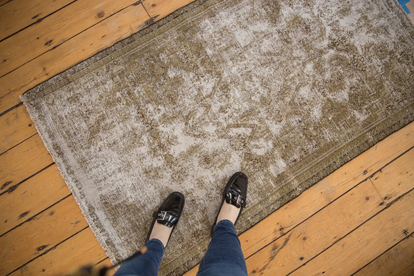 3x5 Vintage Distressed Fragment Malayer Rug // ONH Item ee003593 Image 1