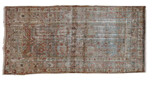 Vintage Distressed Mahal Rug Runner / ONH item ee003594