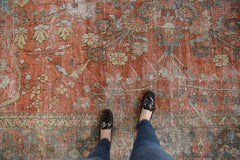 8.5x12.5 Vintage Distressed Mahal Carpet // ONH Item ee003596 Image 1