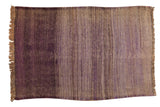 Vintage Turkish Kilim rug, overdyed aubergine violet with hard abrash, 2'1