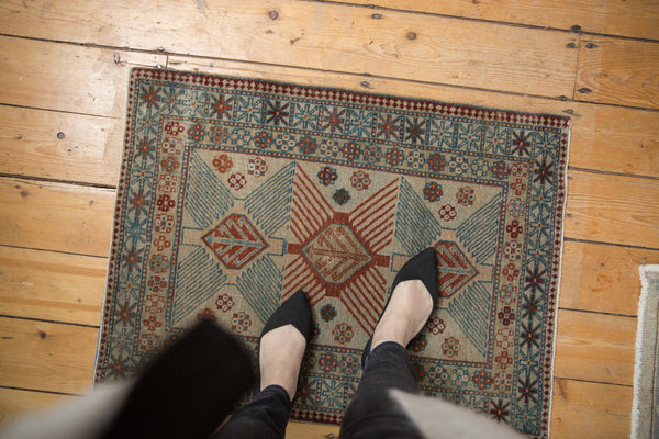 2x3 Vintage Distressed Afghani Rug Mat // ONH Item ee003604 Image 1