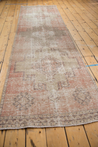 3x10.5 Vintage Distressed Fragment Oushak Rug Runner // ONH Item ee003605 Image 3