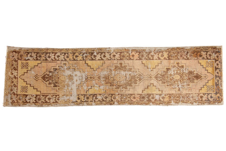 2.5x9.5 Vintage Distressed Oushak Rug Runner // ONH Item ee003606