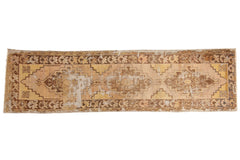 2.5x9.5 Vintage Distressed Oushak Rug Runner // ONH Item ee003606