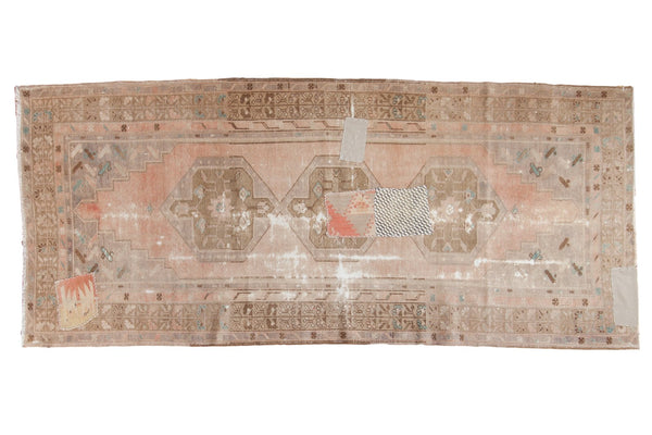 3.5x8.5 Vintage Distressed Patchwork Oushak Rug Runner // ONH Item ee003608