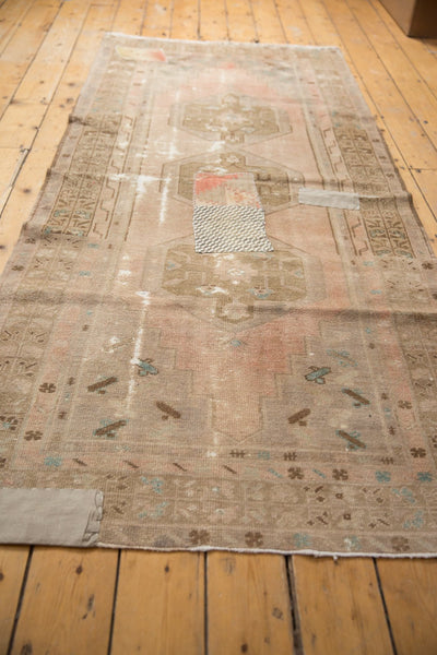 3.5x8.5 Vintage Distressed Patchwork Oushak Rug Runner // ONH Item ee003608 Image 9