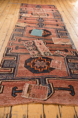3.5x11 Vintage Distressed Patchwork Kars Rug Runner // ONH Item ee003611 Image 2