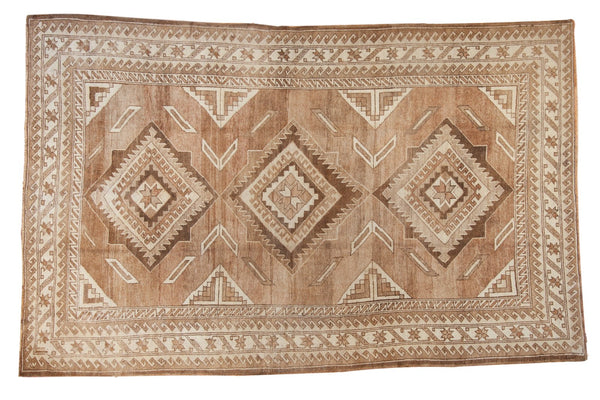 6.5x10.5 Vintage Distressed Oushak Carpet // ONH Item ee003618