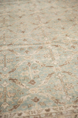 Vintage Distressed Sparta carpet's ocean green lattice pattern with visible foundation.