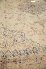 Low-pile texture of a vintage Sparta carpet, showing the worn knots and visible ivory foundation.