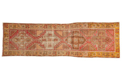 3x9.5 Vintage Distressed Oushak Rug Runner // ONH Item ee003629