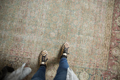 Vintage Distressed Tabriz Square Carpet / ONH item ee003635 Image 1