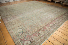 Vintage Distressed Tabriz Square Carpet / ONH item ee003635 Image 3