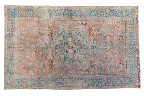 5.5x8.5 Vintage Distressed Tabriz Carpet // ONH Item ee003638