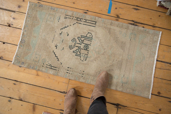 Vintage Distressed Oushak Rug Mat Runner / ONH item ee003665 Image 1