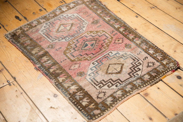 Vintage Distressed Oushak Square Rug Mat / ONH item ee003677 Image 2