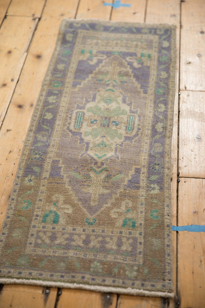 1.5x4 Vintage Distressed Oushak Rug Mat Runner // ONH Item ee003681 Image 4