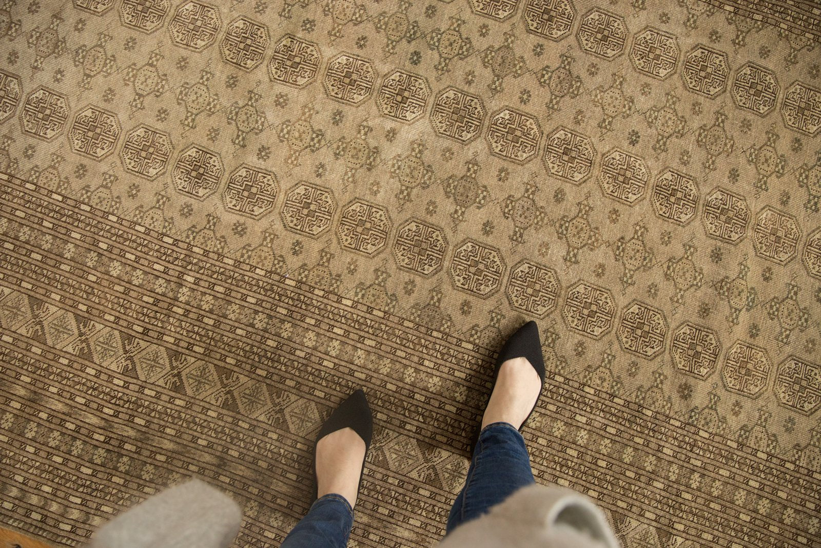 Vintage Distressed Bokhara Carpet / ONH item ee003689 Image 1