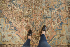 6.5x9 Vintage Distressed Fragment Mehrivan Carpet // ONH Item ee003690 Image 1