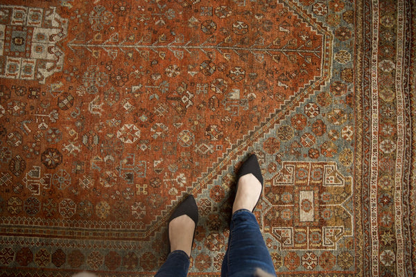 7x9.5 Vintage Distressed Shiraz Carpet // ONH Item ee003691 Image 1