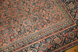 Karabagh carpet detail showing Herati motif field and classic Mahi Mahi turtle border.