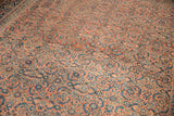 Aged Herati motif and low pile texture of the antique Karabagh carpet, plum and navy.