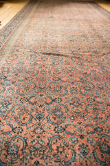 Herati pattern on antique Karabagh carpet, with low pile texture, plum, navy, and ivory tones.