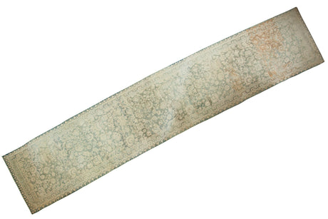 3.5x19.5 Vintage Distressed Cotton Agra Rug Runner // ONH Item ee003722