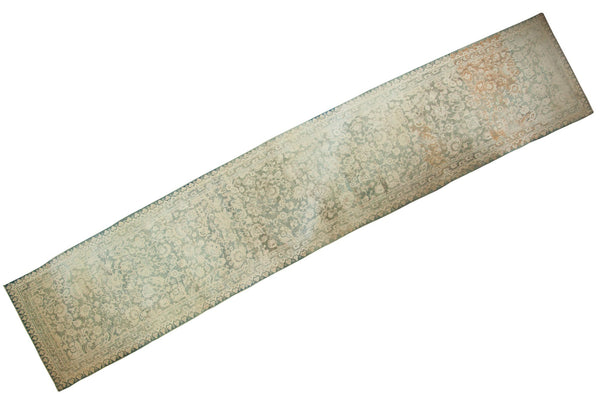 3.5x19.5 Vintage Distressed Cotton Agra Rug Runner // ONH Item ee003722