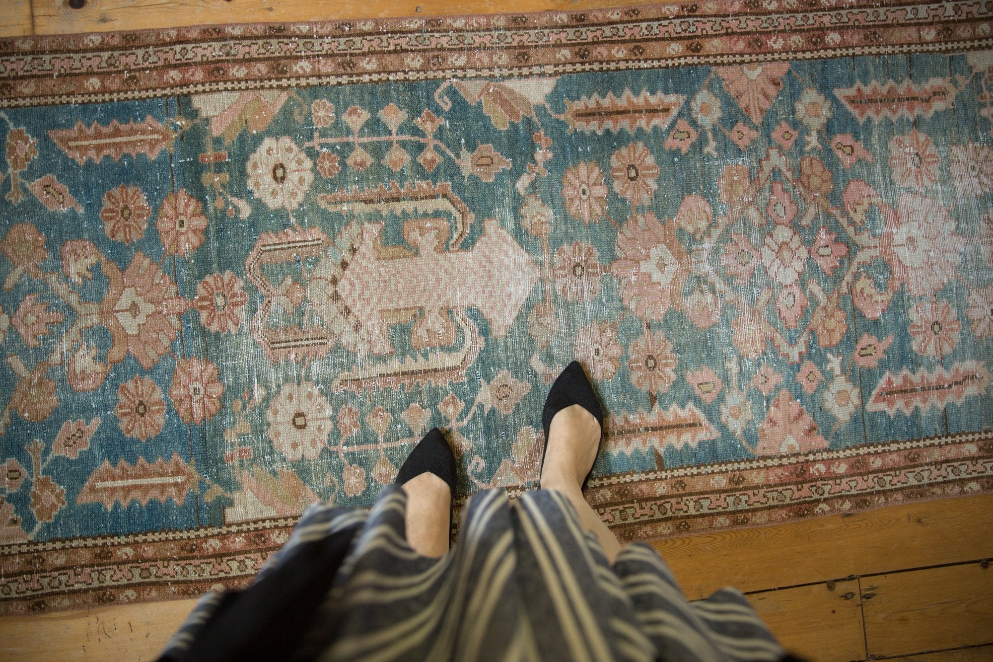 3x15 Vintage Distressed Malayer Rug Runner // ONH Item ee003726 Image 1