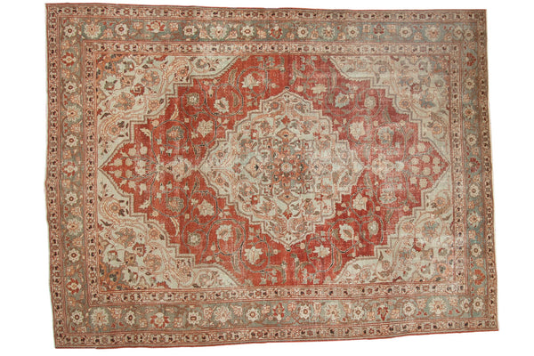 9x11.5 Vintage Distressed Khoy Carpet // ONH Item ee003735