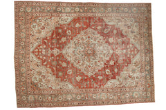 9x11.5 Vintage Distressed Khoy Carpet // ONH Item ee003735