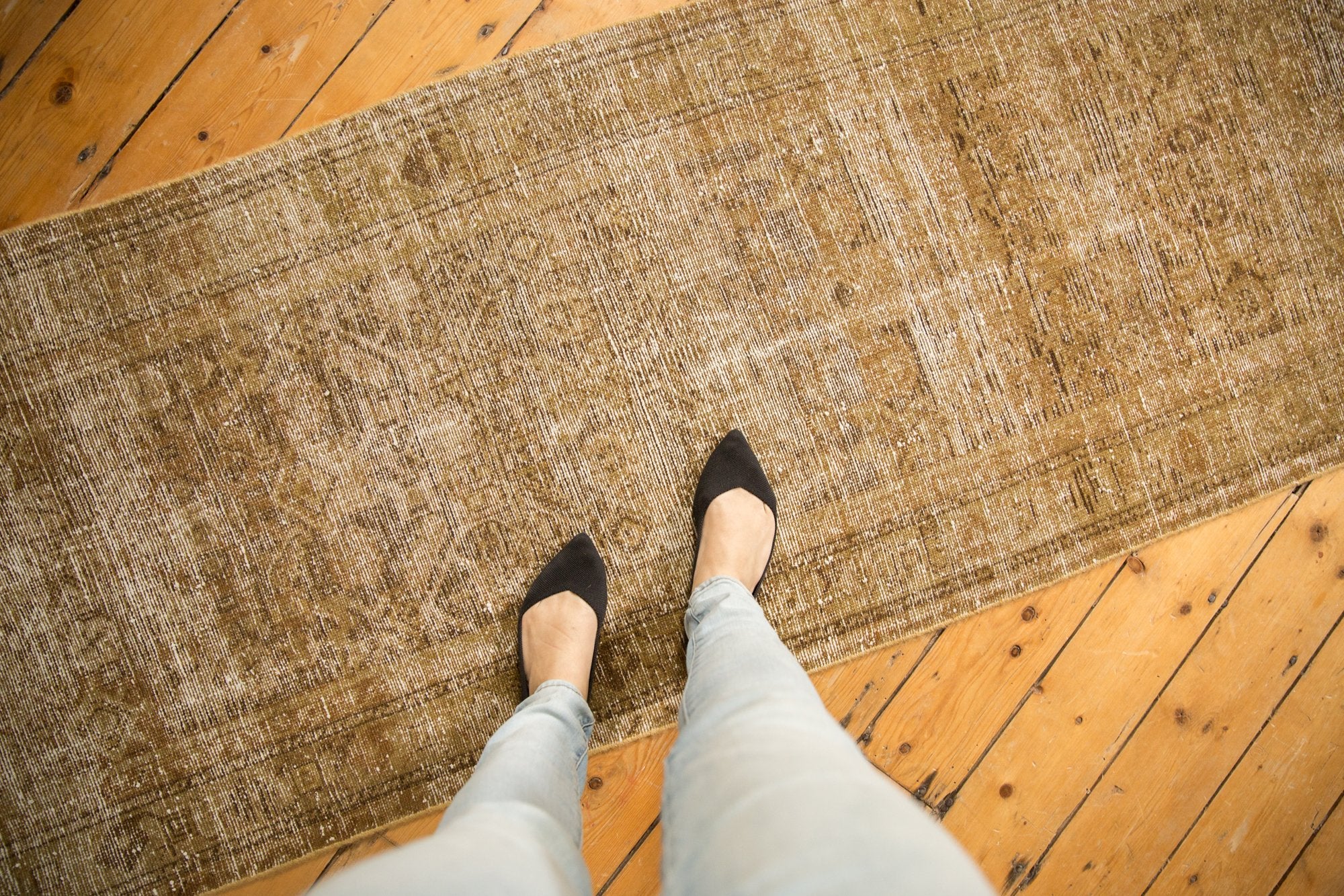 2.5x20 Vintage Distressed Hamadan Rug Runner // ONH Item ee003742 Image 1