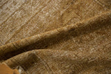 Distressed gold and beige Hamadan runner texture with strong abrash and visible foundation.
