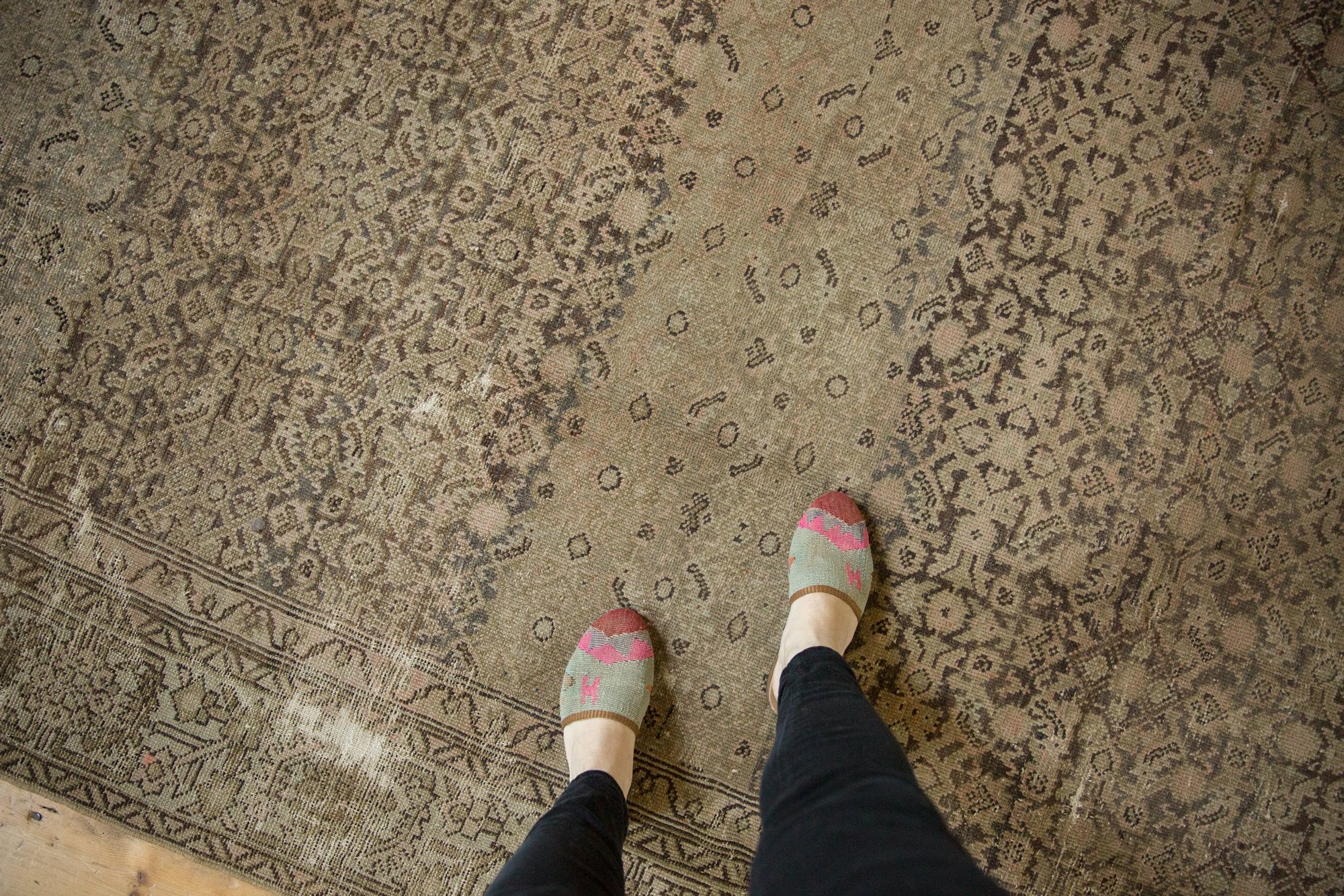 6.5x16 Vintage Distressed Hamadan Rug Runner // ONH Item ee003752 Image 1