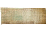 Distressed Malayer carpet, faded blue-green and antique ivory field with botehs, 6'1