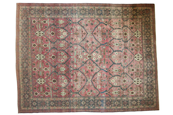 9.5x12.5 Vintage Distressed Tabriz Carpet // ONH Item ee003757