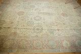 The classic Safavid design of a vintage Tabriz carpet seen with decorative wear.