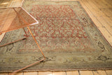 Antique distressed Bijar rug with Herati motif field and reciprocating turtle design border.