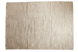New Kilim carpet, hand-woven with modern abstract striation designs in natural undyed wool tones, 8'8