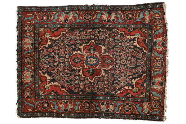 3.5x4.5 Vintage Dargezine Square Rug // ONH Item ee003769