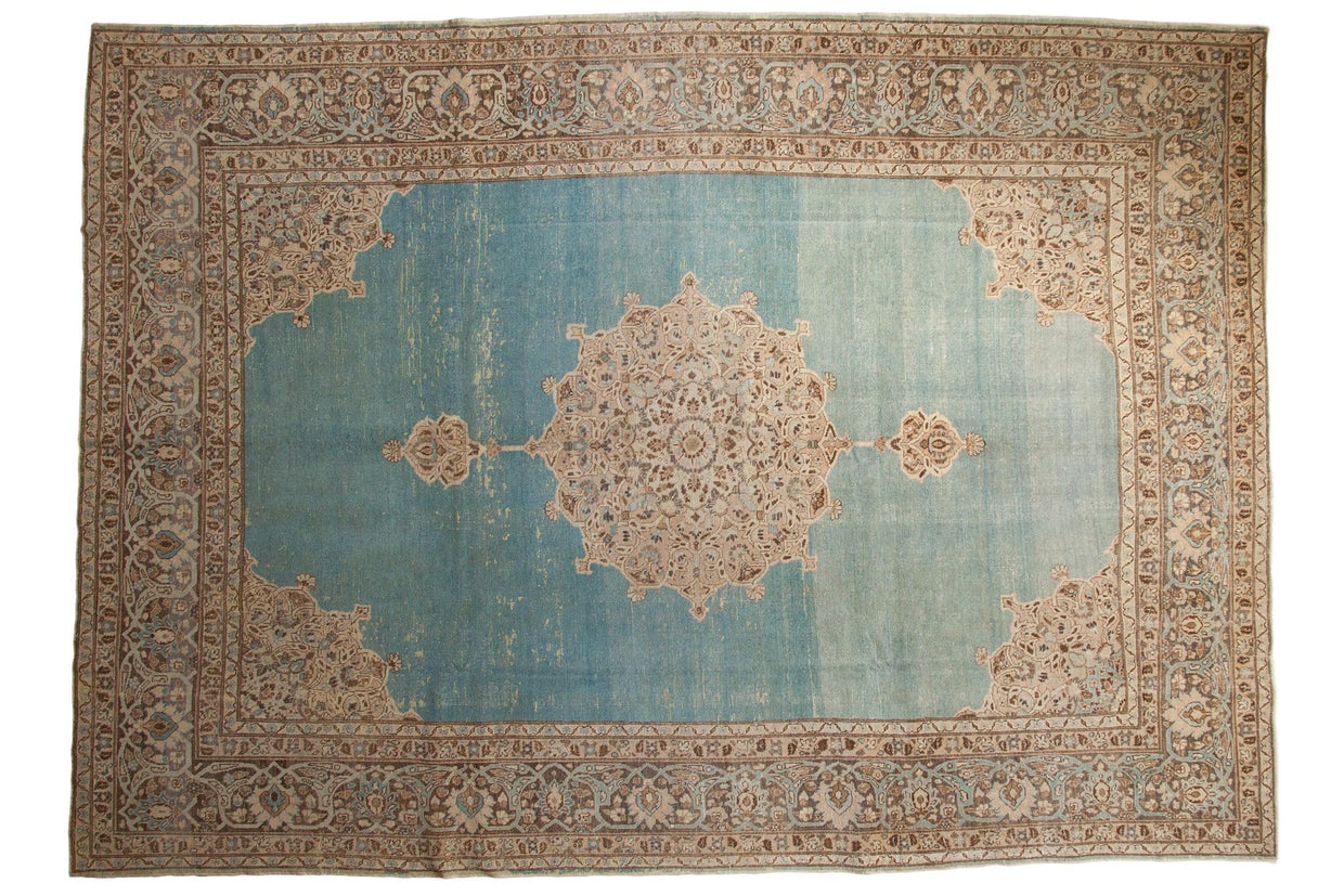 8.5x12.5 Vintage Distressed Tabriz Carpet // ONH Item ee003773