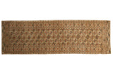 Vintage Distressed Turkmen Runner, double column floral gul cross sections in muted beige, terra cotta, navy.