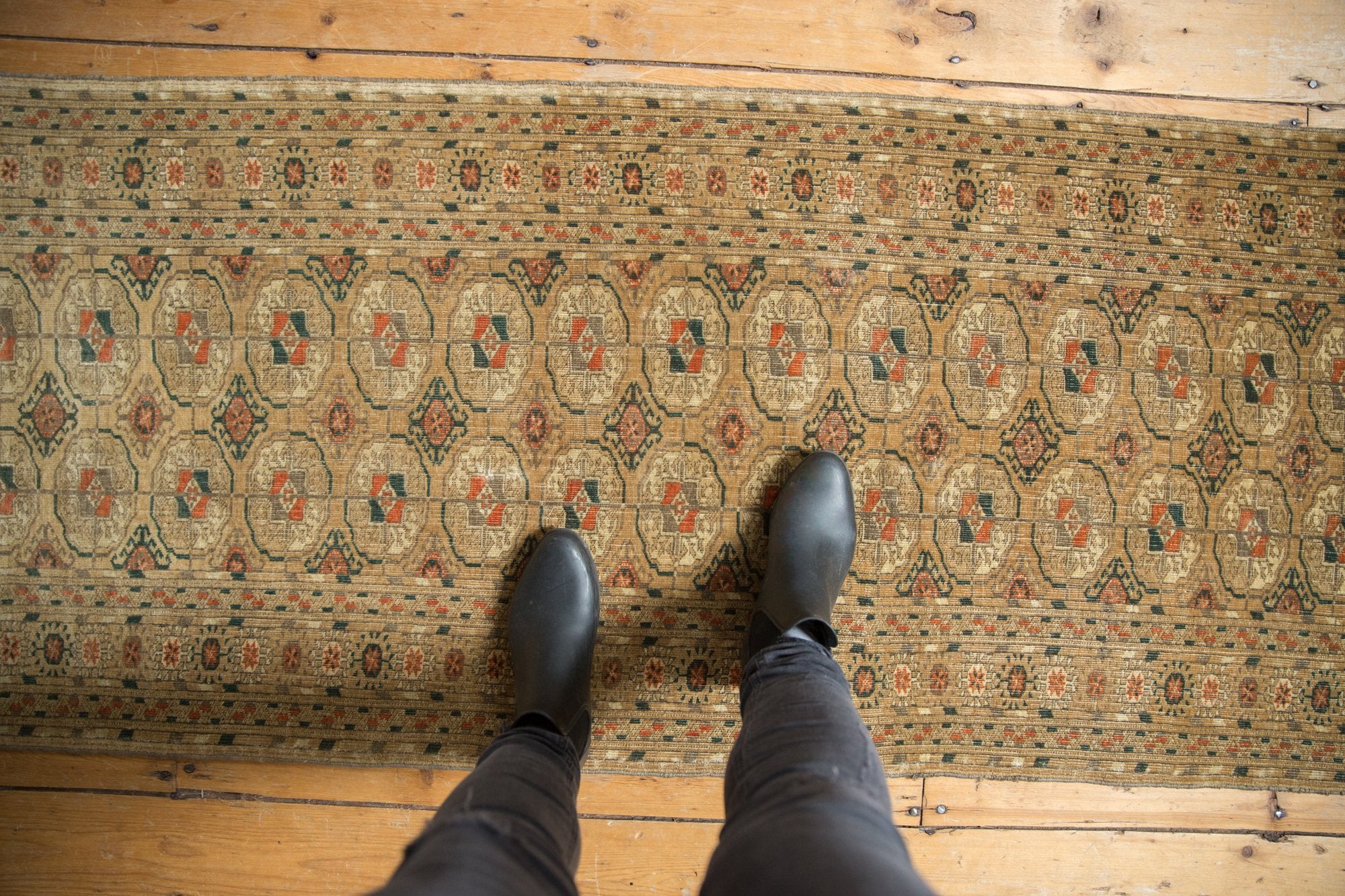 2.5x8 Vintage Distressed Turkmen Rug Runner // ONH Item ee003780 Image 1