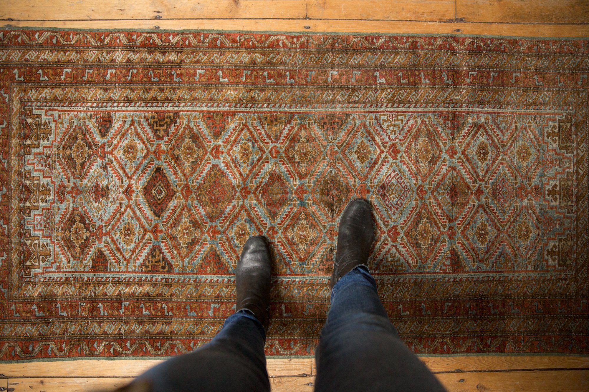 3x6 Vintage Distressed Belouch Rug Runner // ONH Item ee003794 Image 1