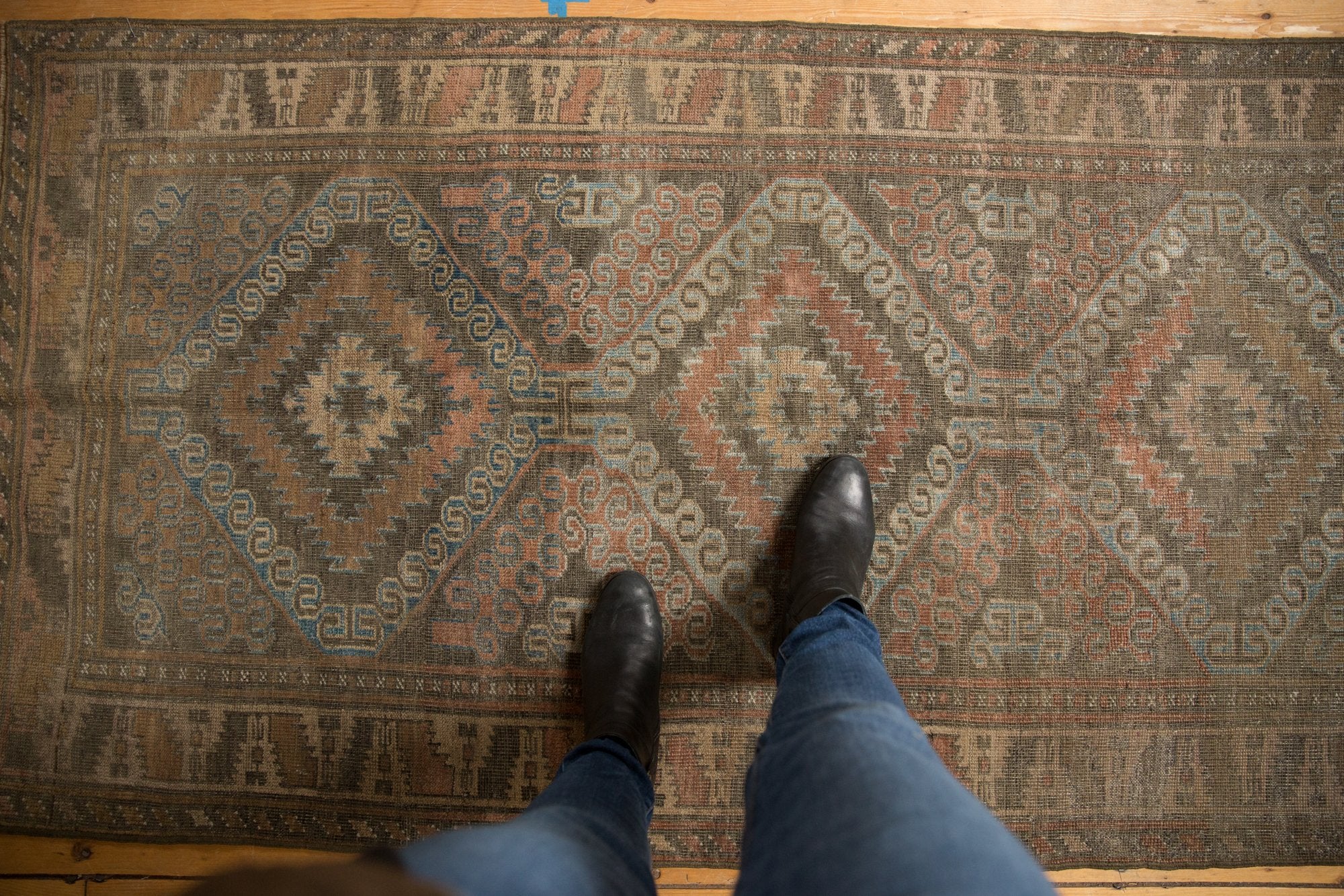 3.5x6.5 Vintage Distressed Belouch Rug // ONH Item ee003803 Image 1